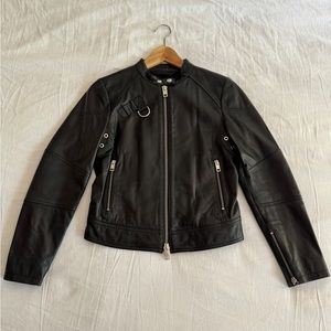 Diesel Moto Leather Jacket - Black XS